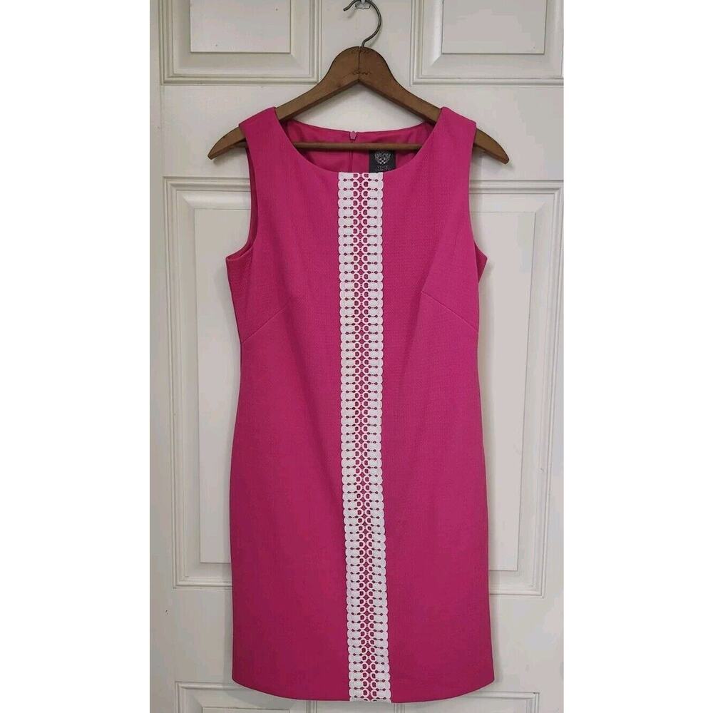 Vince Camuto dress size 4 Pink White Detail